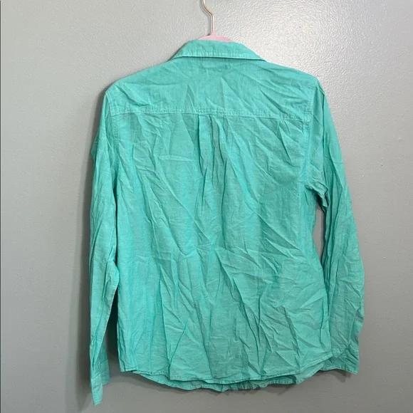 St. John's Bay Aqua Casual Button-Down Shirt - Picture 3 of 3